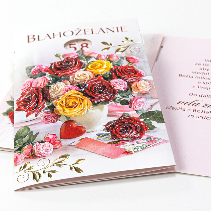 15-6572 Blahoprajná karta gratulačná otočník SK