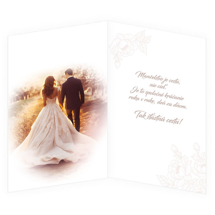 73-8012 Blahoprajná karta svadobná hudobná SK