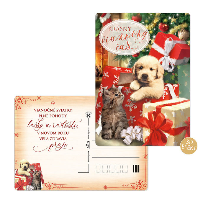 0611-0328s Pohľadnica vianočná 3D SK