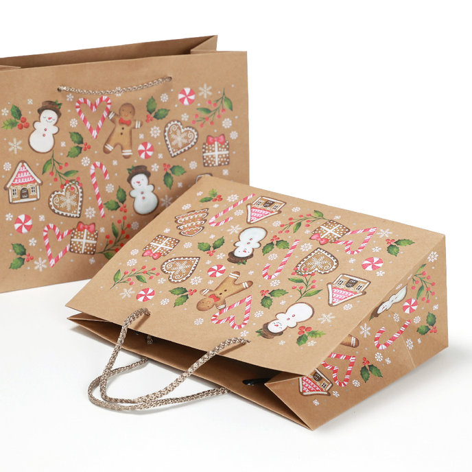 0814-0090 Darčeková taška vianočná NATUR