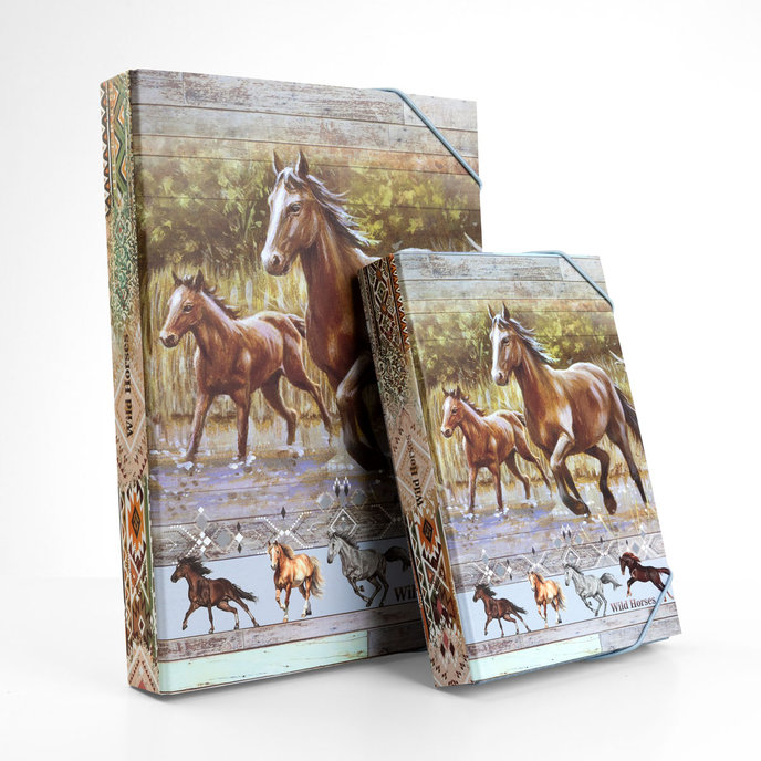 1241-0414 School folder A5 Wild horses