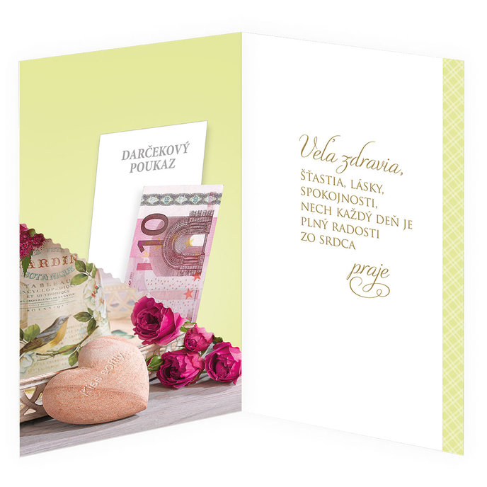 15-6352 Blahoprajná karta gratulačná klopa na peniaze SK/60