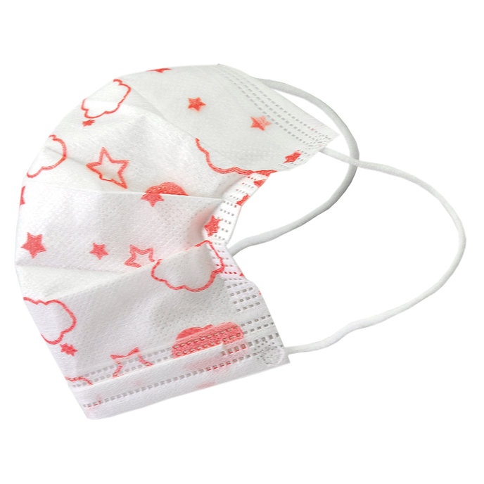 2206-0001-50 Ochranné rúško detské ružové - jednorazové, bal. 50ks