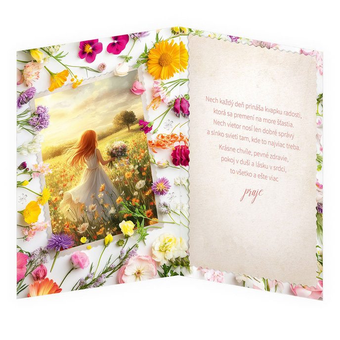 75-8027 Blahoprajná karta gratulačná hudobná SK