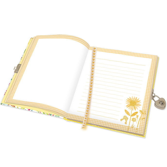 1442-0364 Notebook with lock Flowers stitch