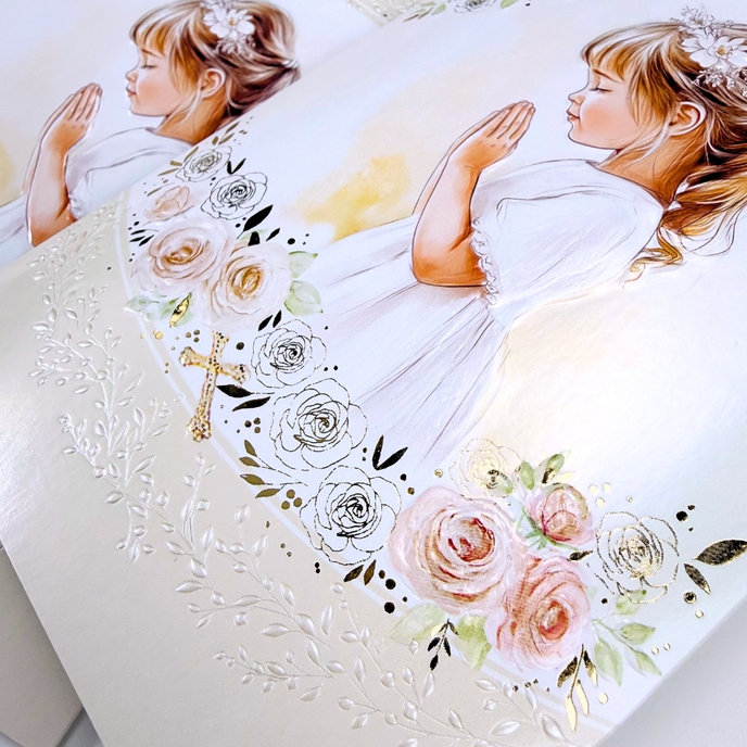 19-653 Greeting card with money flap SK/First holy communion
