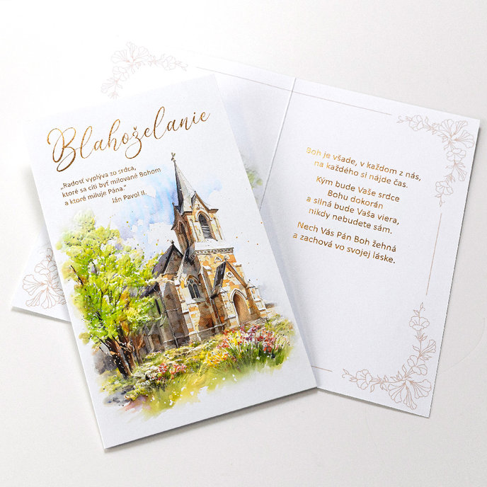 19-651 Blahoprajná karta náboženská SK