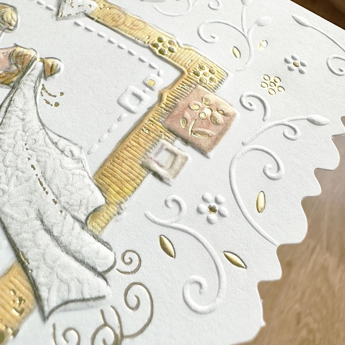 13-6163 Blahoprajná karta svadobná klopa na peniaze SK