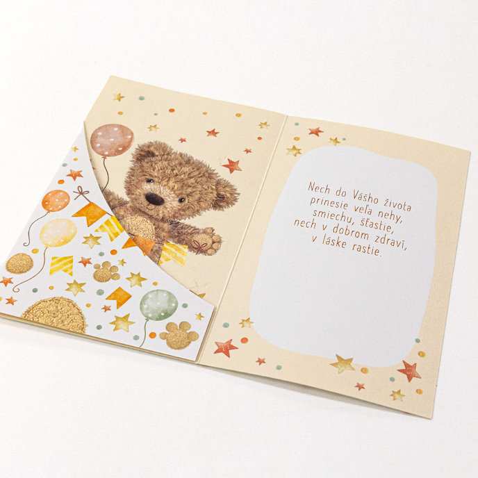 16-664 Baby birth greeting card SK