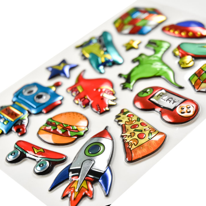 2602-0001 Decorative Stickers Metallic Puffy