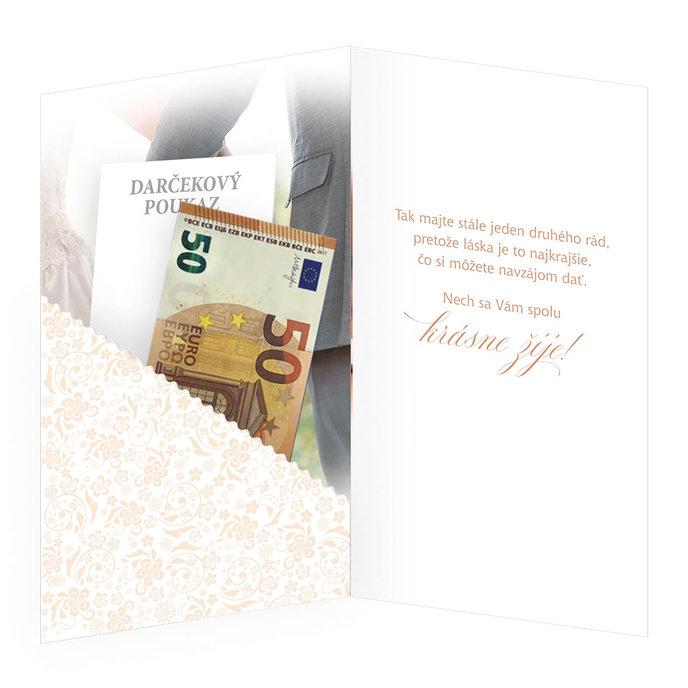 13-6170 Wedding greeting card with money flap SK