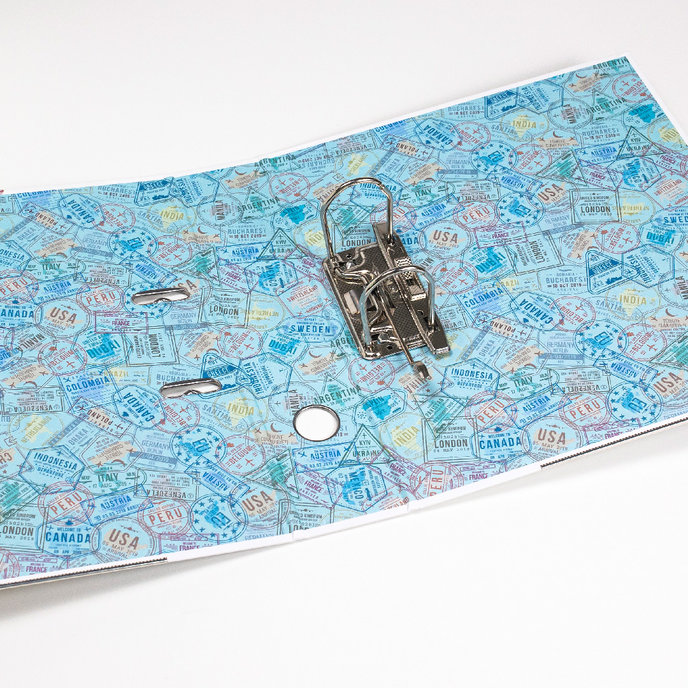 1671-0431 Zakladač pákový A4 Travel Time