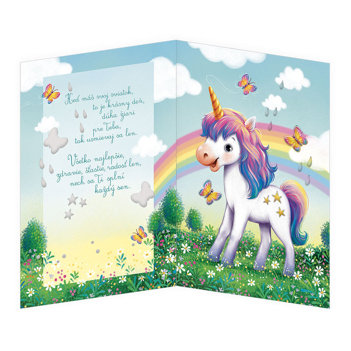 77-8014 Blahoprajná karta detská hudobná SK