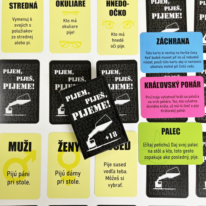 2201-0065 Hracie karty - pijem, piješ, pijeme