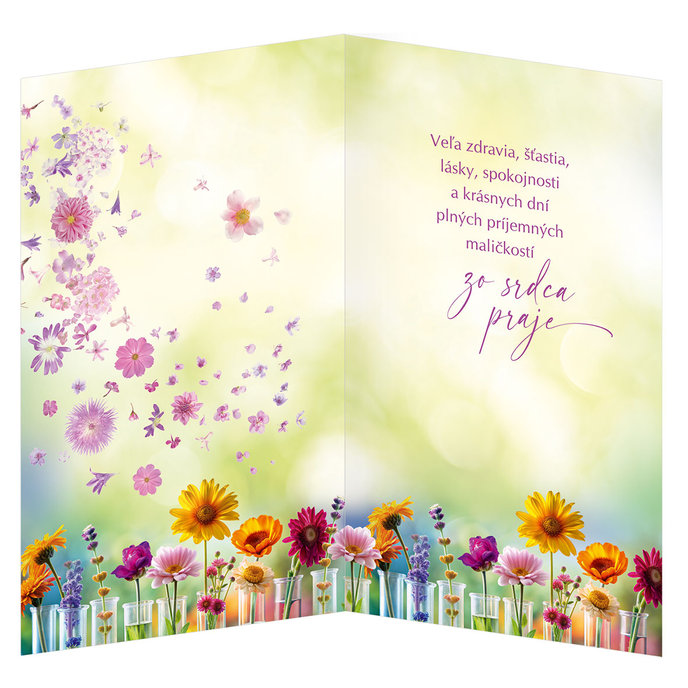 55-604 Blahoprajná karta gratulačná SK/Meniny