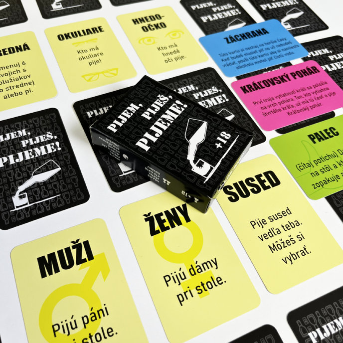 2201-0065 Hracie karty - pijem, piješ, pijeme