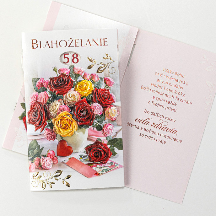 15-6572 Blahoprajná karta gratulačná otočník SK