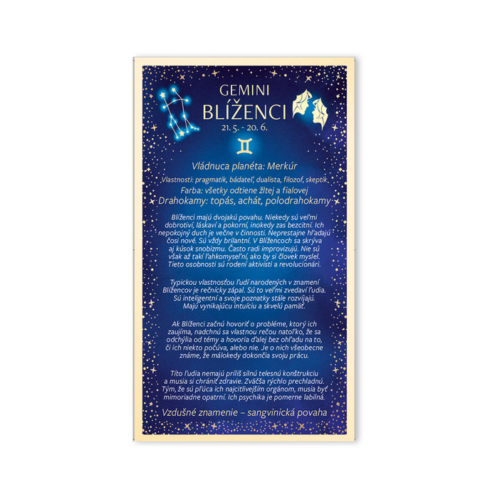 15-6484 Blahoprajná karta gratulačná zverokruh SK BLÍŽENCI