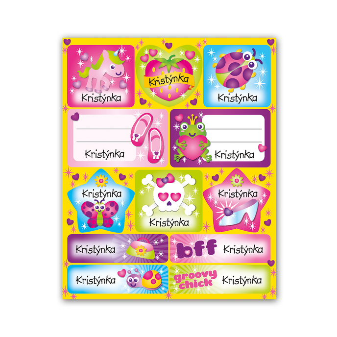 1114-0113 Trhací blok so samolepkami - 15 listov, Kristýnka
