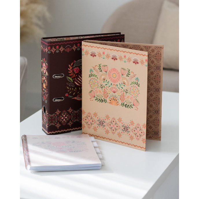 1611-0389 Zakladač 4-krúžkový A4 Floral scape