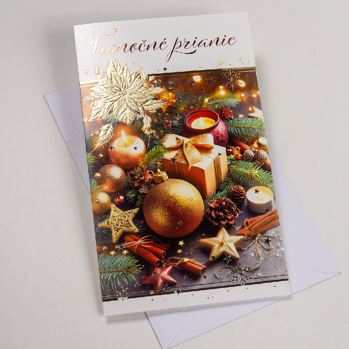 11-6553 Christmas greeting card card with leap SK