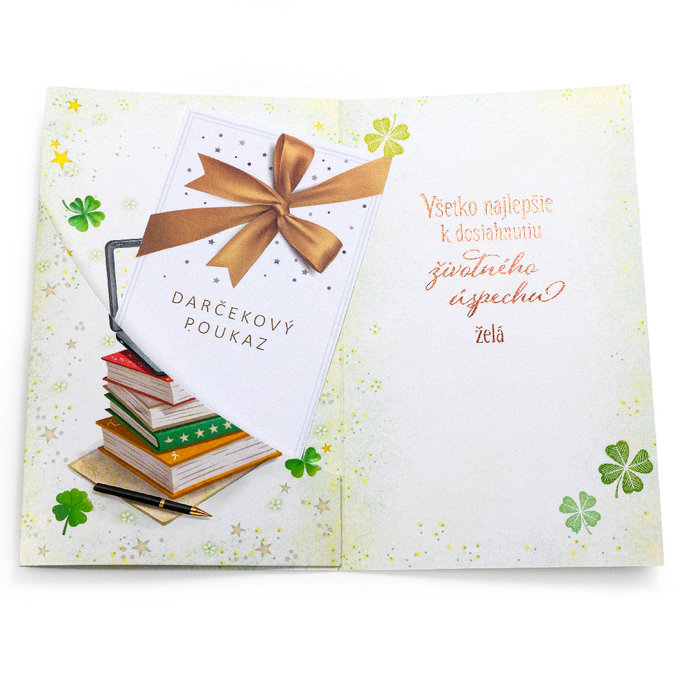 18-6010 Blahoprajná karta k ukončeniu štúdia klopa na peniaze SK