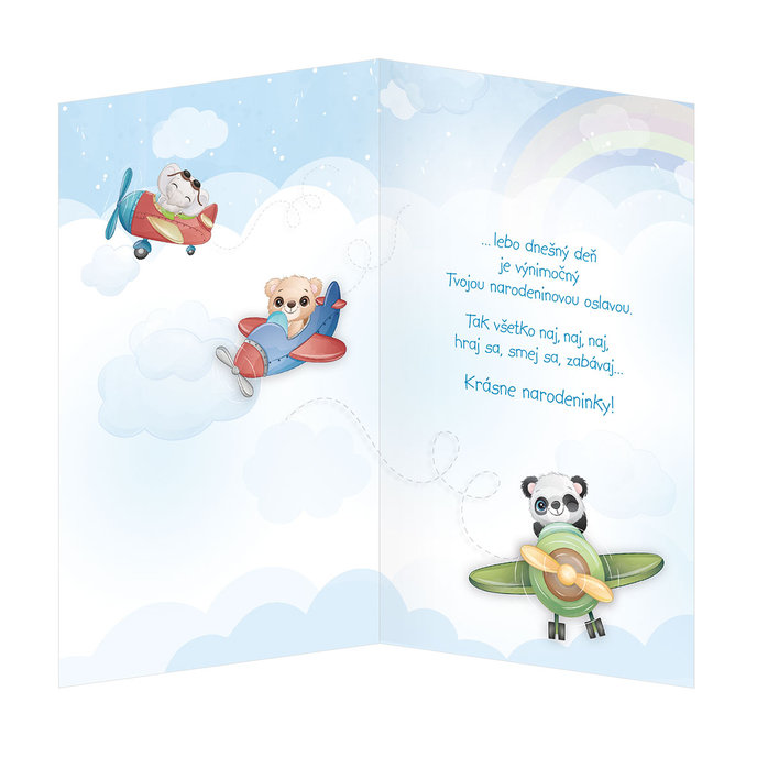 17-6031 Blahoprajná karta detská otočník SK