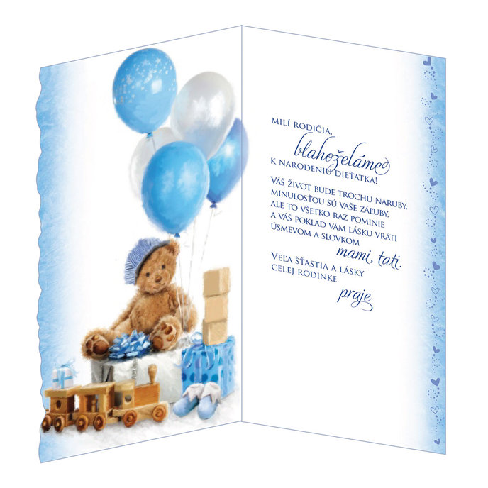 16-638 Blahoprajná karta k narodeniu dieťaťa  SK