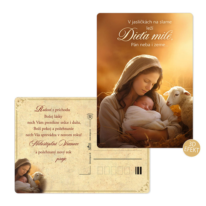 0611-0327s Pohľadnica vianočná 3D SK