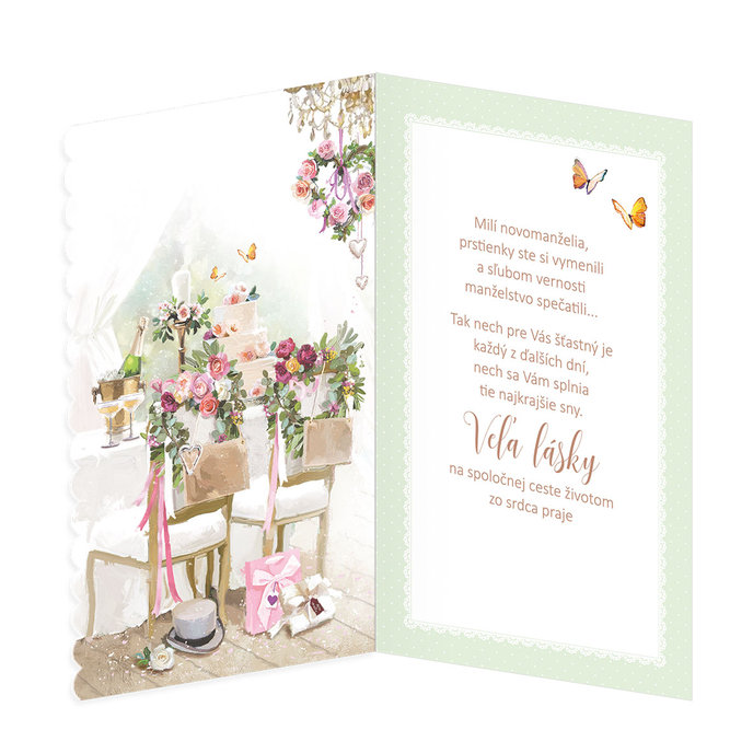 13-6123 Blahoprajná karta svadobná  SK