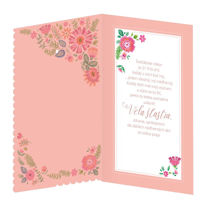15-6452 Blahoprajná karta gratulačná  SK/60