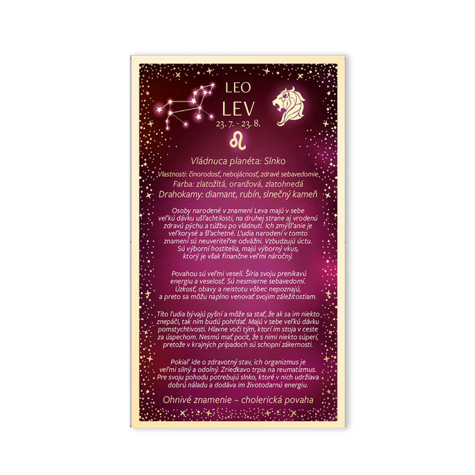 15-6486 Blahoprajná karta gratulačná zverokruh SK LEV