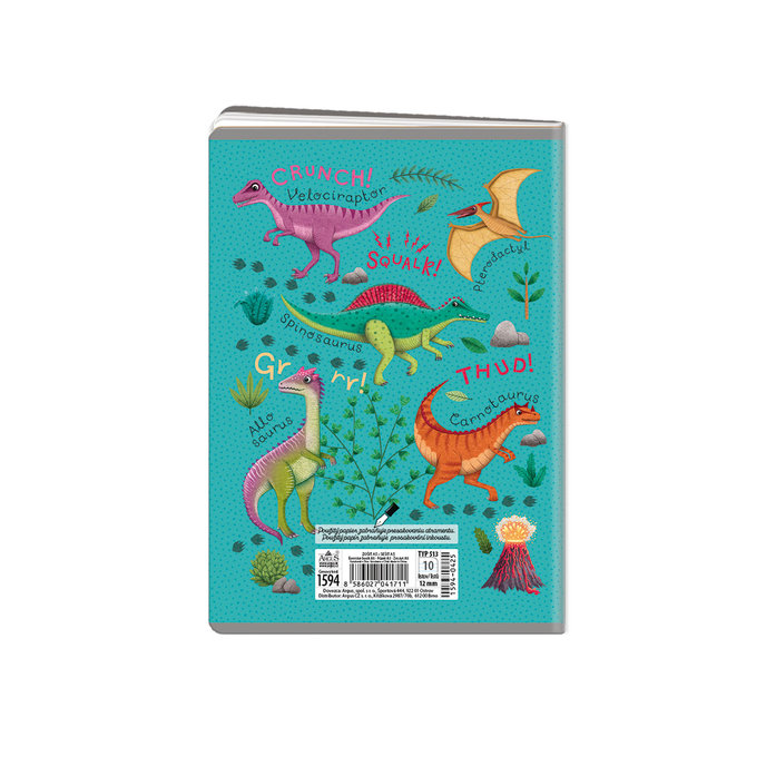 1594-0425 Zošit A5, 10 listov, TYP 513 Roaaar!