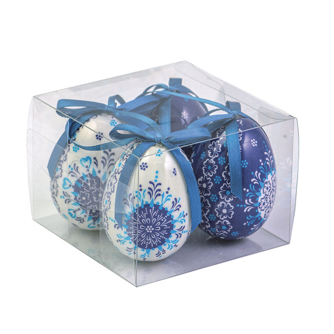 2346-0003 Easter decoration - Easter eggs, h. 75mm, pkg. 4ks