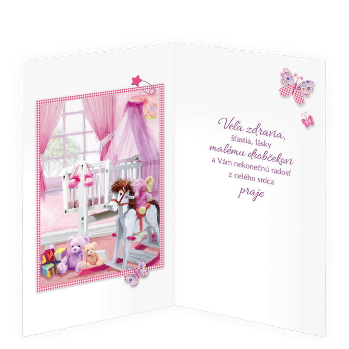16-636 Blahoprajná karta k narodeniu dieťaťa SK