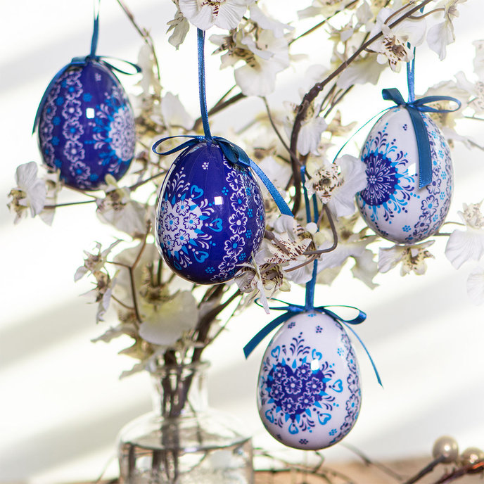 2346-0003 Easter decoration - Easter eggs, h. 75mm, pkg. 4ks