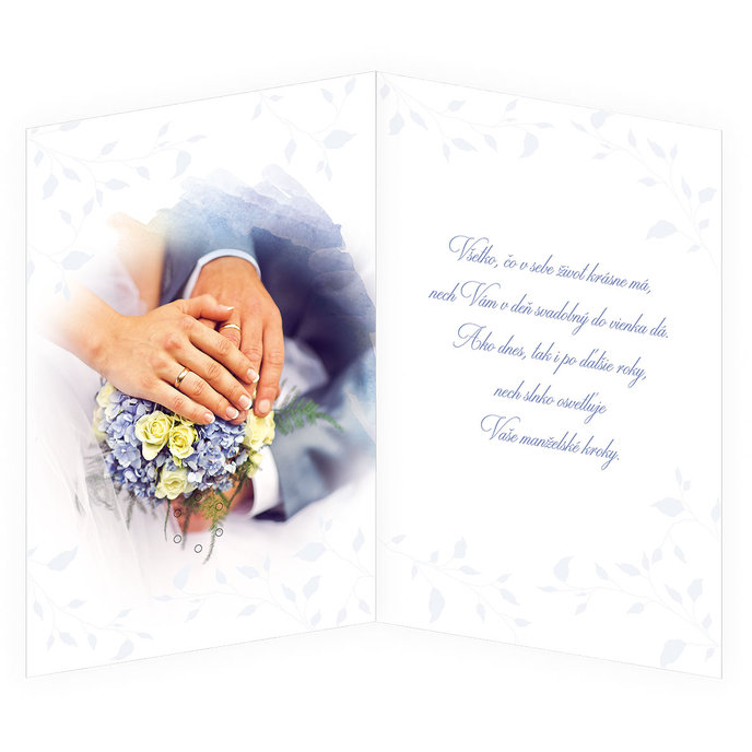 73-8011 Blahoprajná karta svadobná hudobná SK