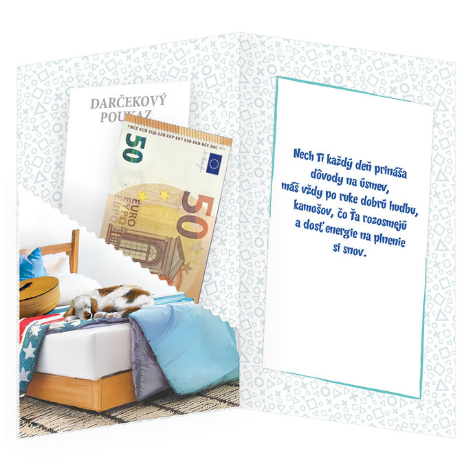 15-6591 Blahoprajná karta gratulačná klopa na peniaze SK/20
