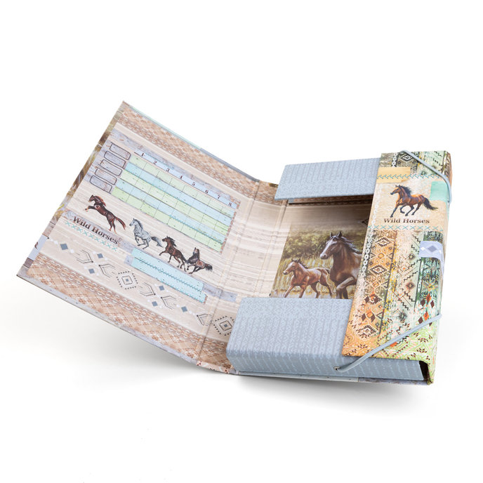 1241-0414 School folder A5 Wild horses