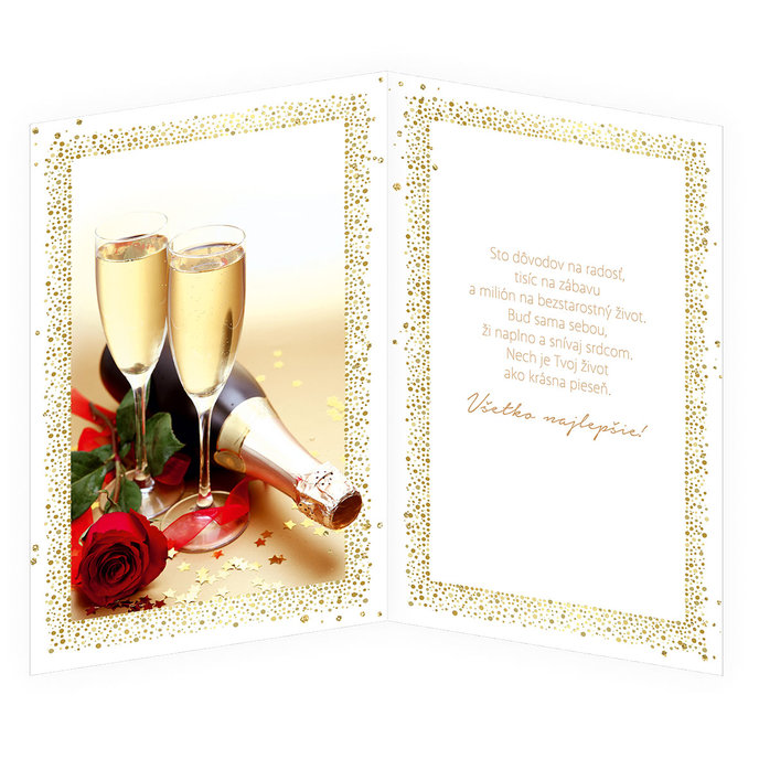 75-8025 Blahoprajná karta gratulačná hudobná SK