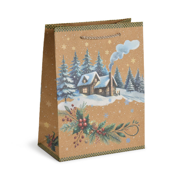 0854-0091 Darčeková taška vianočná NATUR