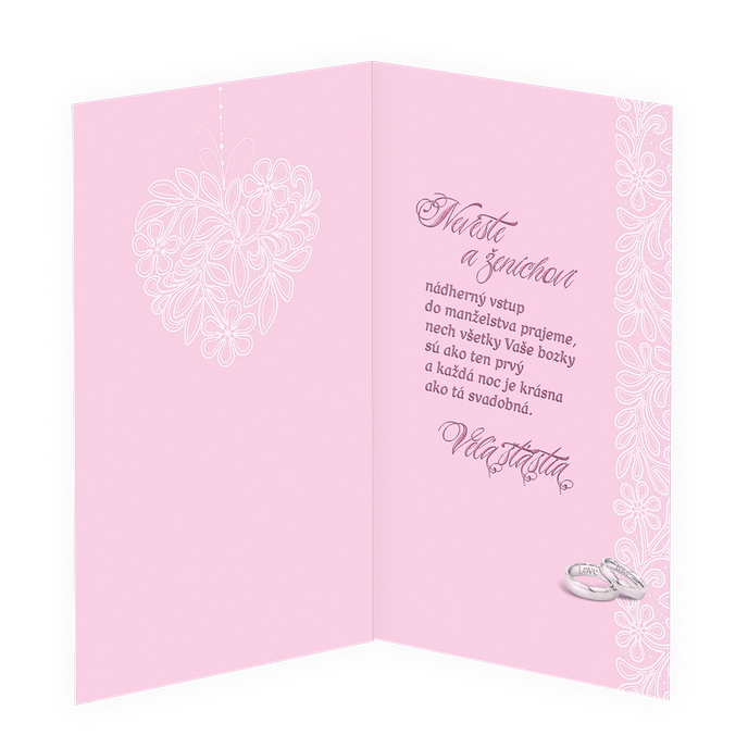 13-6052 Blahoprajná karta svadobná SK