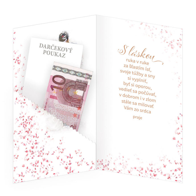 13-6160 Wedding greeting card with money flap SK