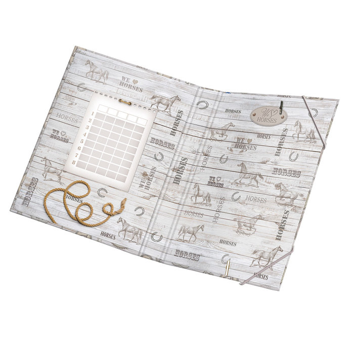 1211-0260 School folder A4 Horses