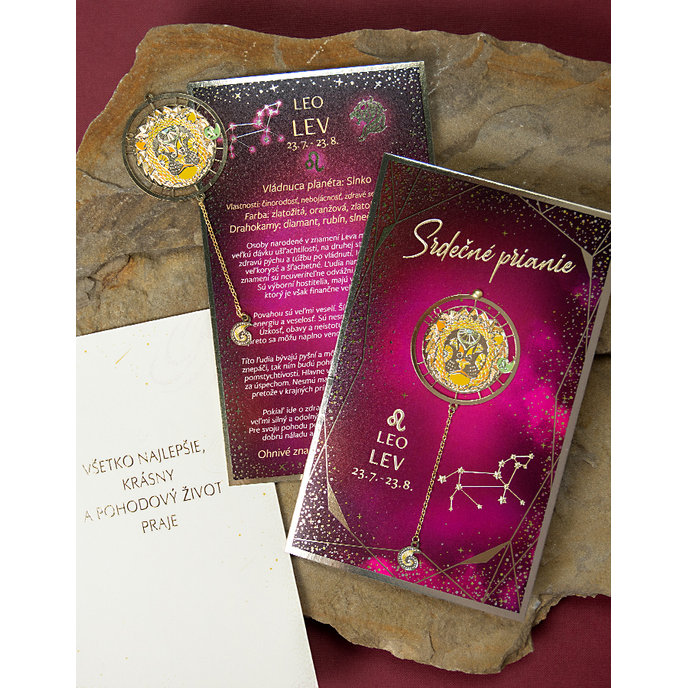 15-6486 Blahoprajná karta gratulačná zverokruh SK LEV