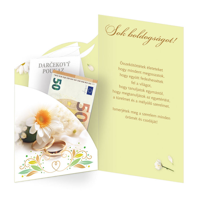 13-61171 Wedding greeting card with money flap HU