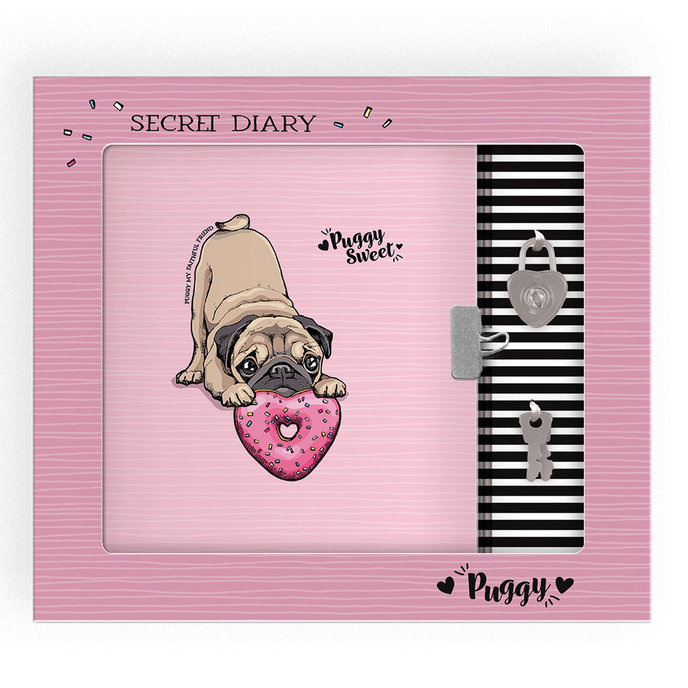 1442-0361 Notebook with lock Puggy