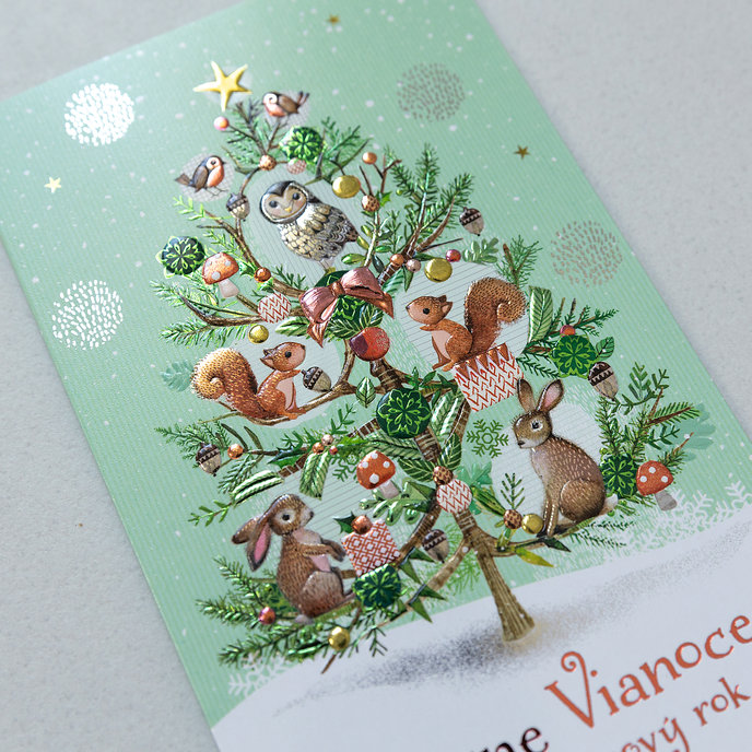 11-6516 Blahoprajná karta vianočná SK