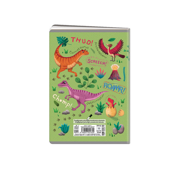 1591-0425-1 Zošit A5, 10 listov, TYP 512 Roaaar!