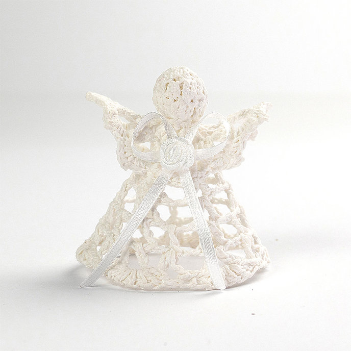 2306-1001 Christmas decoration - crocheted angel, box of 10 pcs